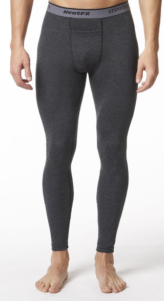 Stanfield's Men's Merino Wool Blend Thermal Long Pants Gray Size Large