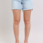 Judy Blue - Long Cut Off 2 Button Dad Shorts