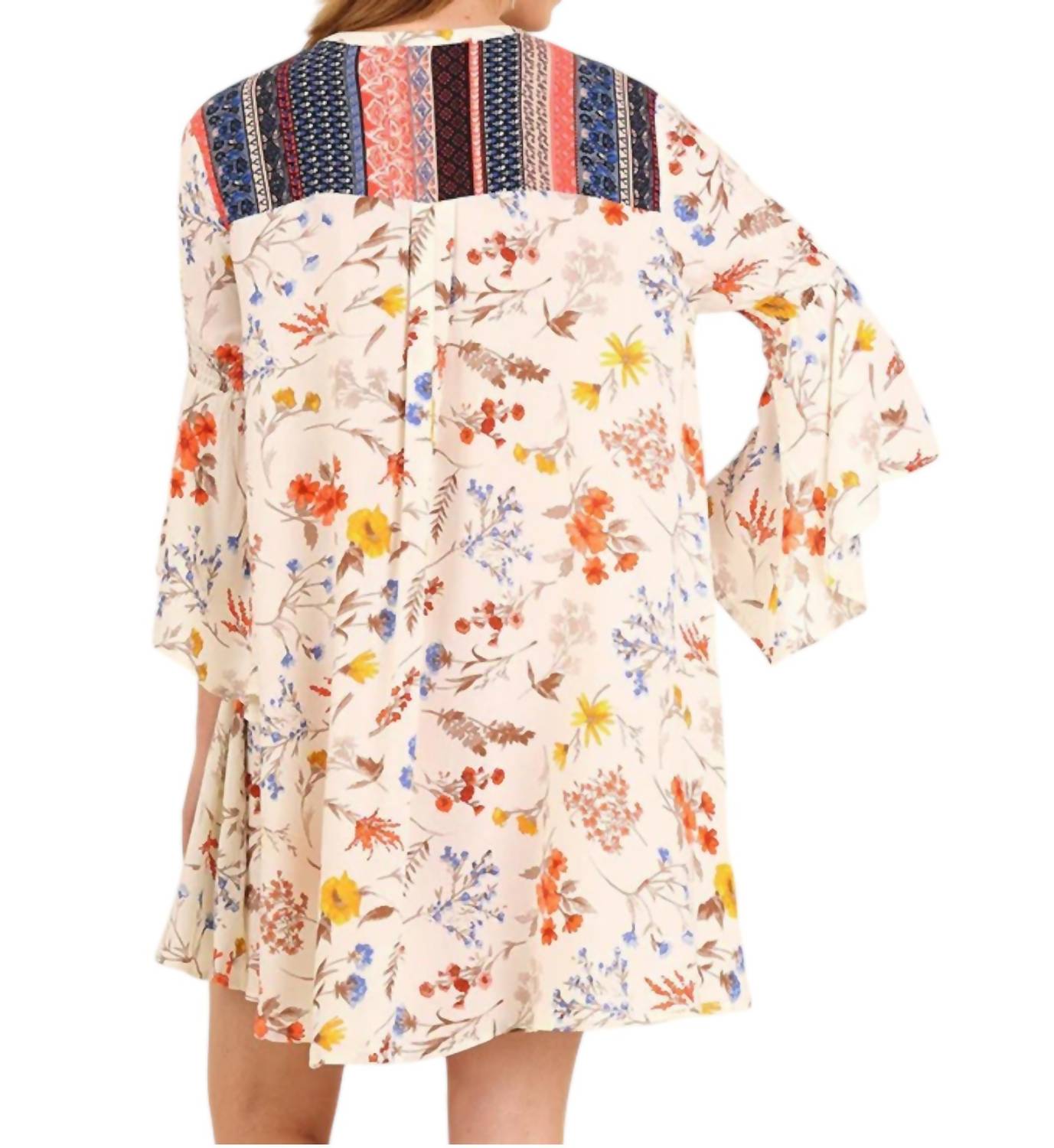 Umgee - Floral Bell Sleeve Dress