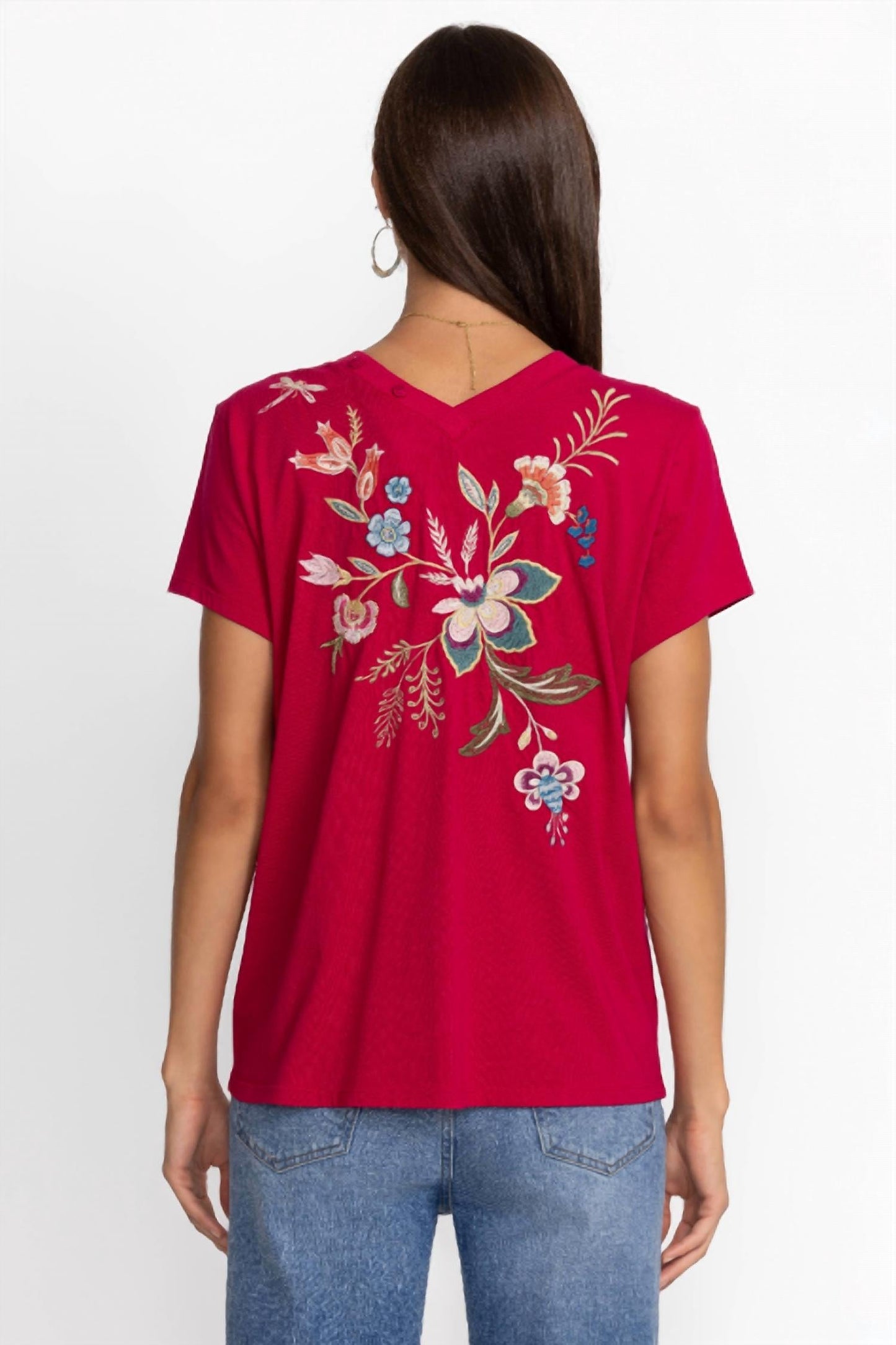 Johnny Was - Button Neck Knit Tee