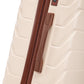 3-Piece ABS Spinner Wheel Luggage Set 20"/24"/28" Beige