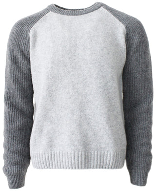 Benson Men's Mon Tremblant Relaxed Fit Baseball Sweater Gray Size Medium