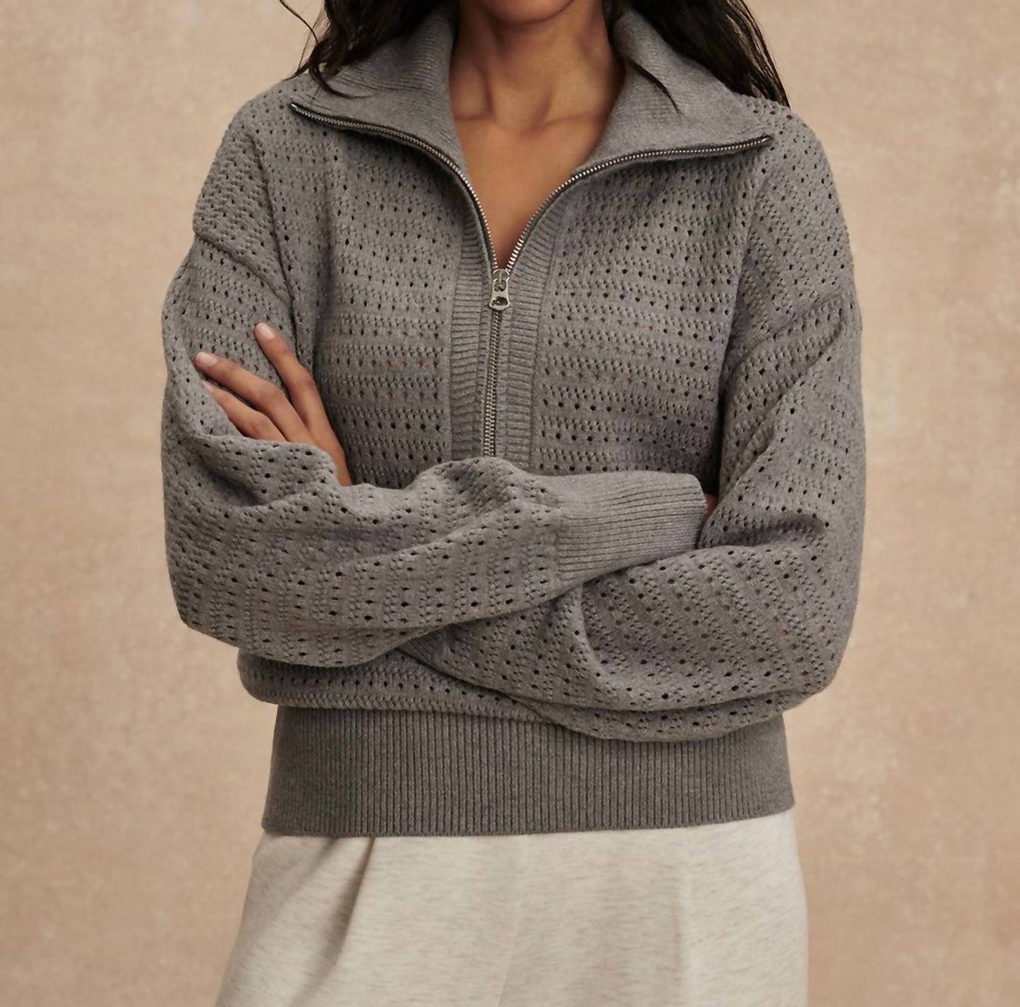 Varley - Darla Half Zip Knit Sweater