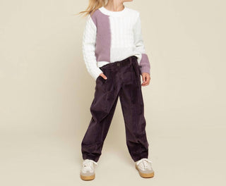 Miles The Label - Elderberry Color Block Knit Sweater