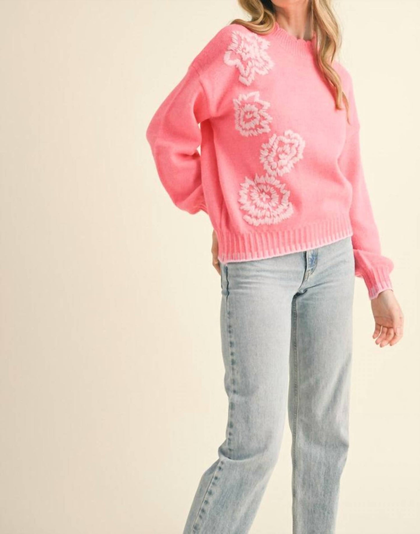 &Merci - Abigail Flower Detail Sweater