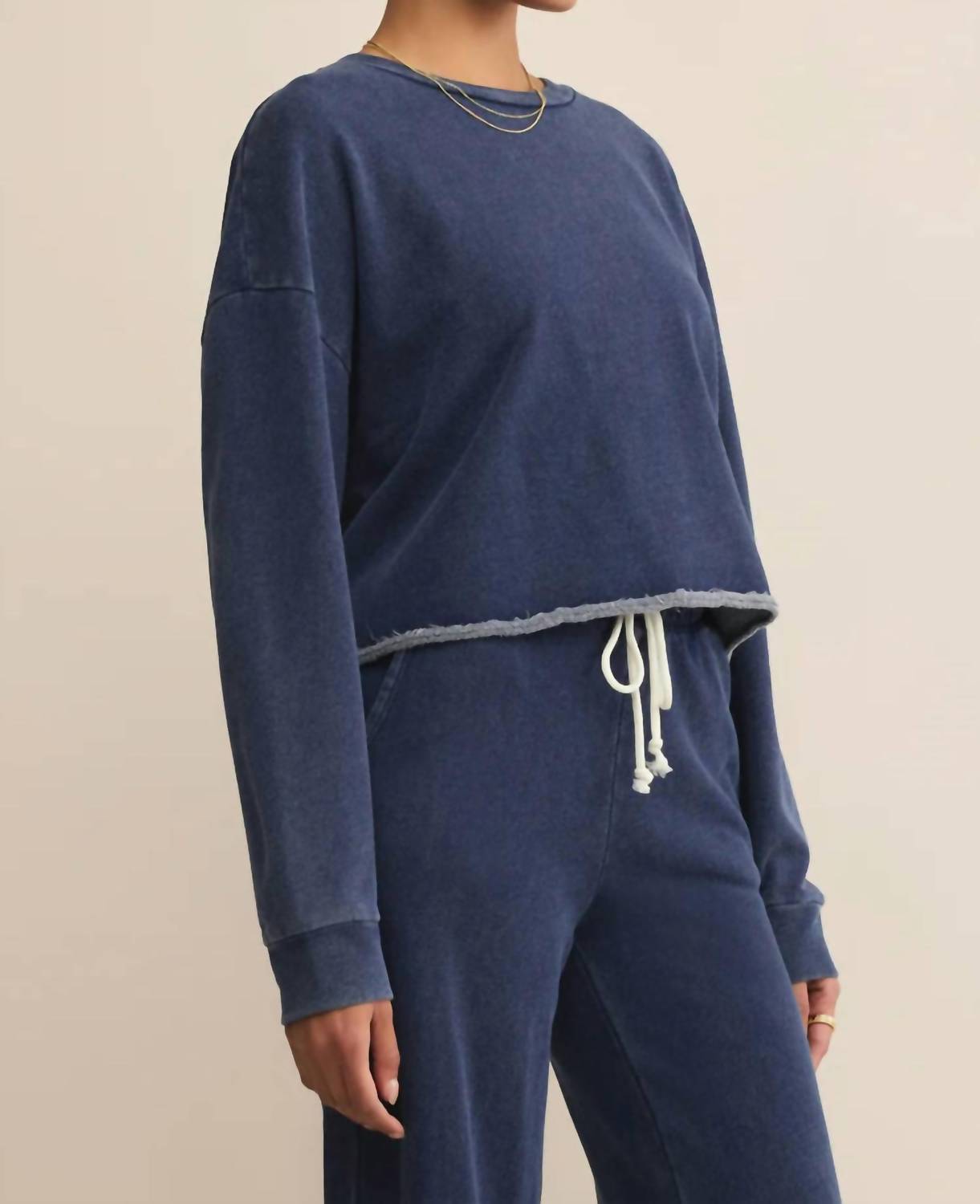 Z Supply - Circuit Knit Denim Sweatshirt