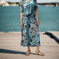 Joseph Ribkoff - Tropical Print Gauze Front Tie Top
