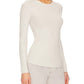 Enza Costa - Textured Rib Long Sleeve Crew Top