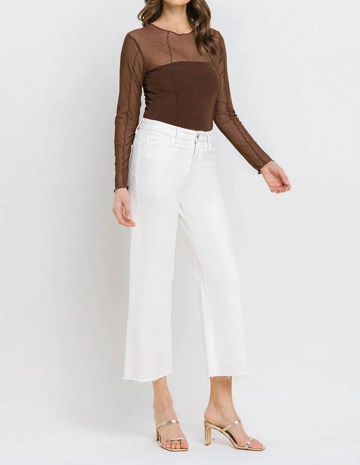 Vervet By Flying Monkey - High Rise Crop Wide Leg Jeans