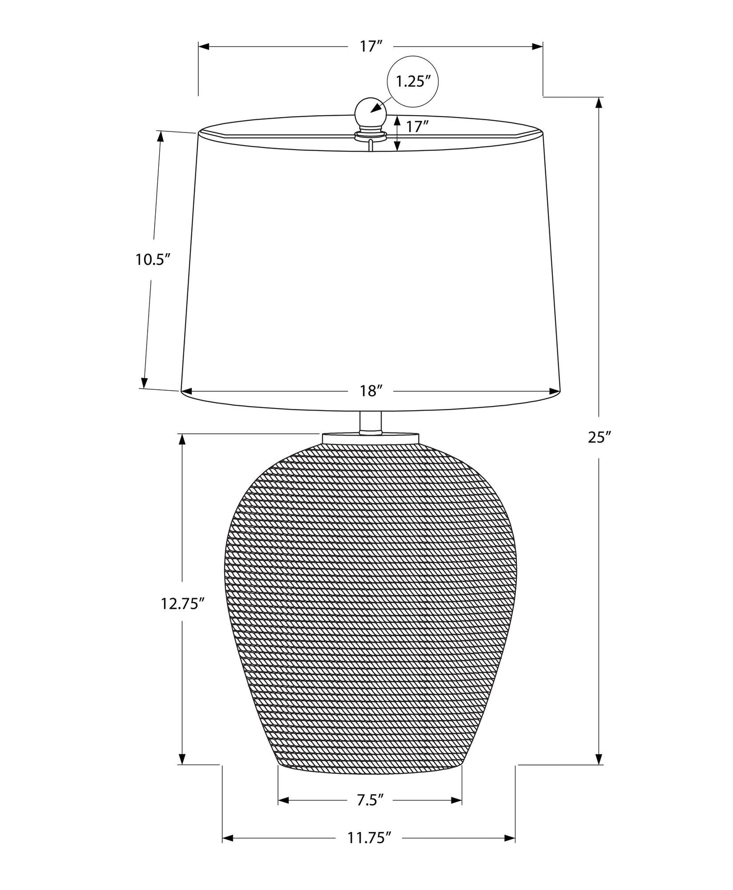 Lighting, Table Lamp, Rattan, Resin, Transitional - Beige