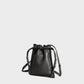 Lemiz - Women's Mini Bowie Drawstring Crossbody Leather Bag