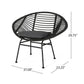 Cordella Outdoor Woven Wicker Chairs with Cushions Set of 2