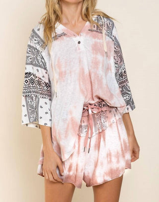 Pol - Paisley Mixed Print Top