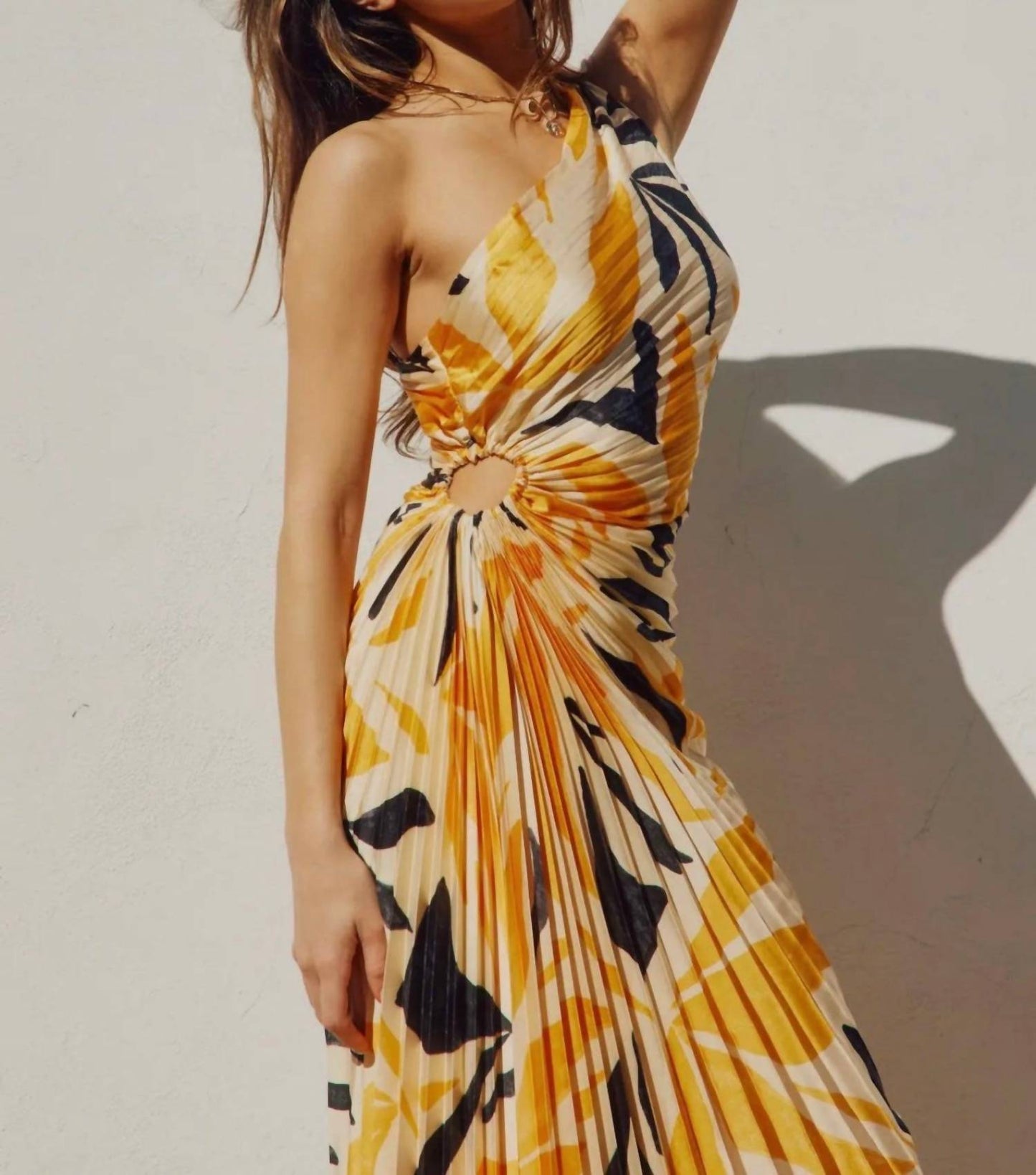 Dress Forum - Malibu Asymmetrical Pleated Maxi Dress