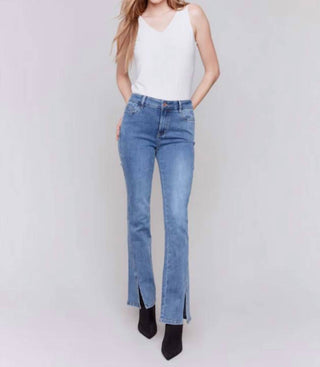 Charlie B - Bootcut Jeans With Front Slits