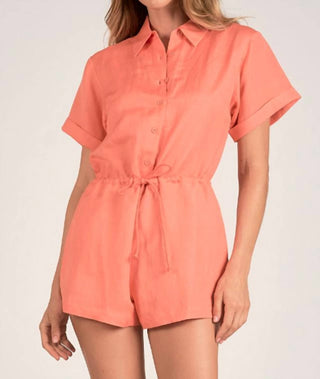 Elan - Button Down Drawstring Romper