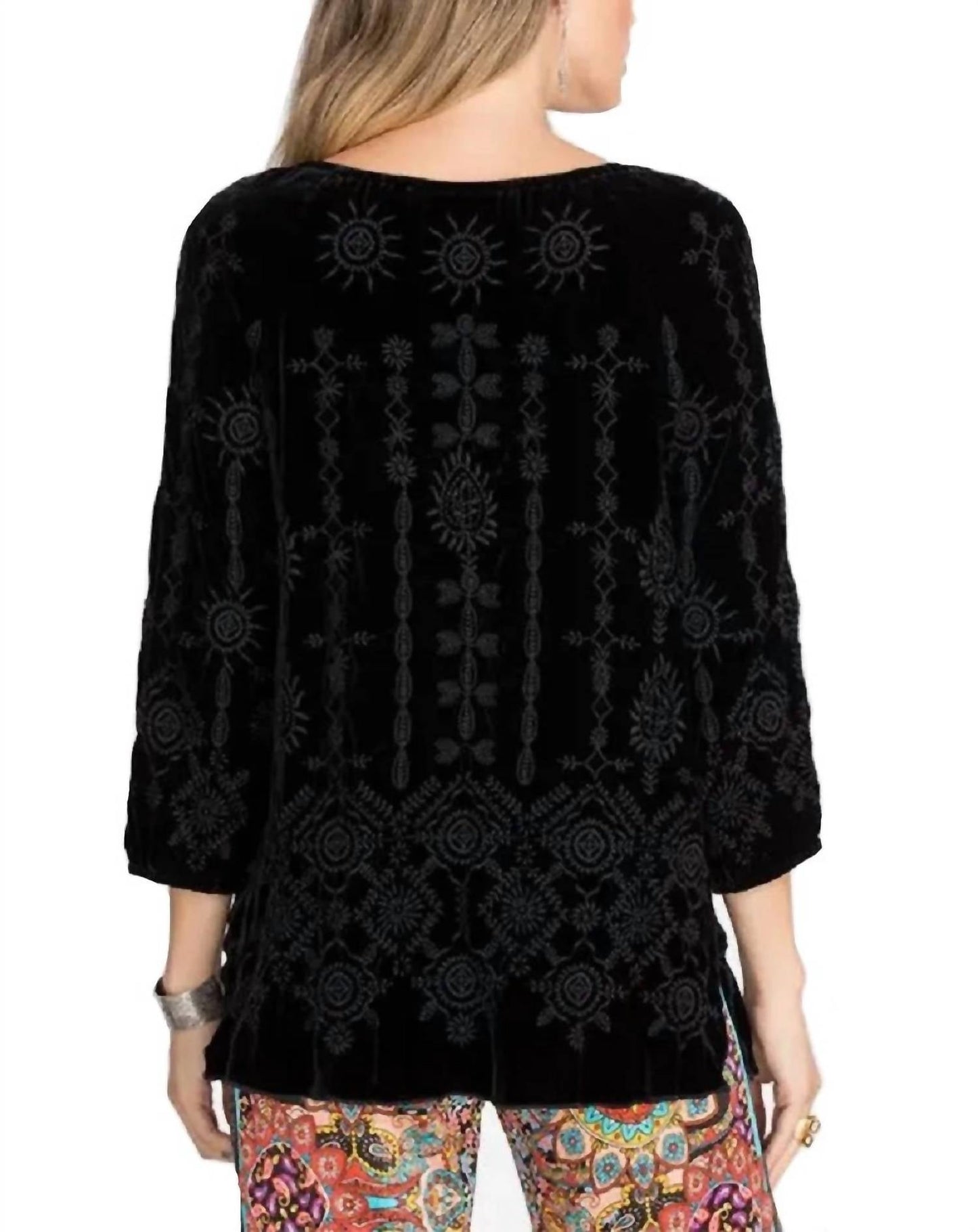 Johnny Was - Althea Velvet Peasant Blouse