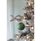 Christmas Ball Ornaments Glass Set of 6 Green Holiday Decor