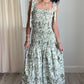 Aureum - Ellie Floral Smocked Drop Waist Midi Dress