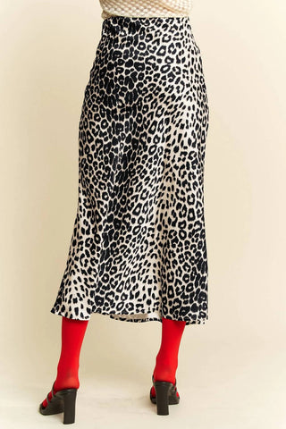 Trendsi - Davi & Dani Leopard Animal Print Long Length Skirt