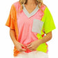 Bibi - Women's Color Block V-Neck Top