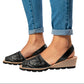 Numa By Spanians - Women's Fabric Wedge Sandals Narrow