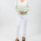 J. Society - Women's Ombre Mesh V Neck Sweater