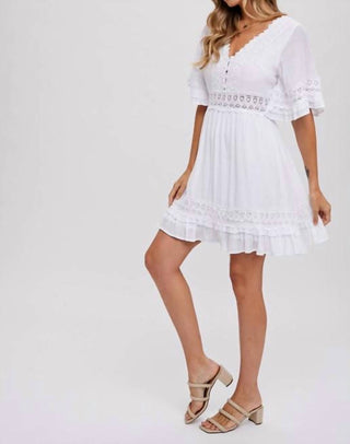 Bluivy - Women's Camille V Neck Lace Dress