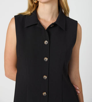 French Connection - Azra Twill Sleeveless Button Dress