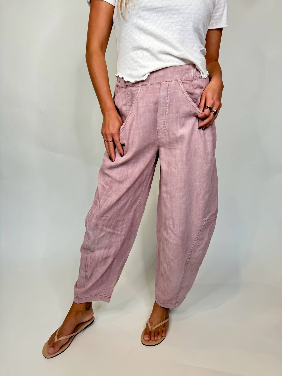 Free People - High Road Solid Pull-on Barrel Pants