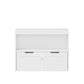 Book Organizer With Large Drawers And Open Shelves, Toy Storage Cabinet - White