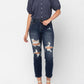 Judy Blue - Mid Rise Crop Leg Straight Denim Jeans