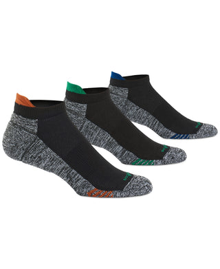 Burlington Men's 3 Pack Active Tab No Show Socks Gray Size 10-13