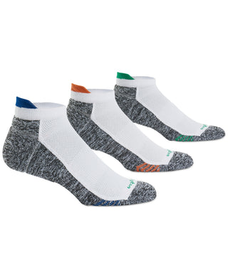 Burlington Men's 3 Pack Active Tab No Show Socks White Size 10-13