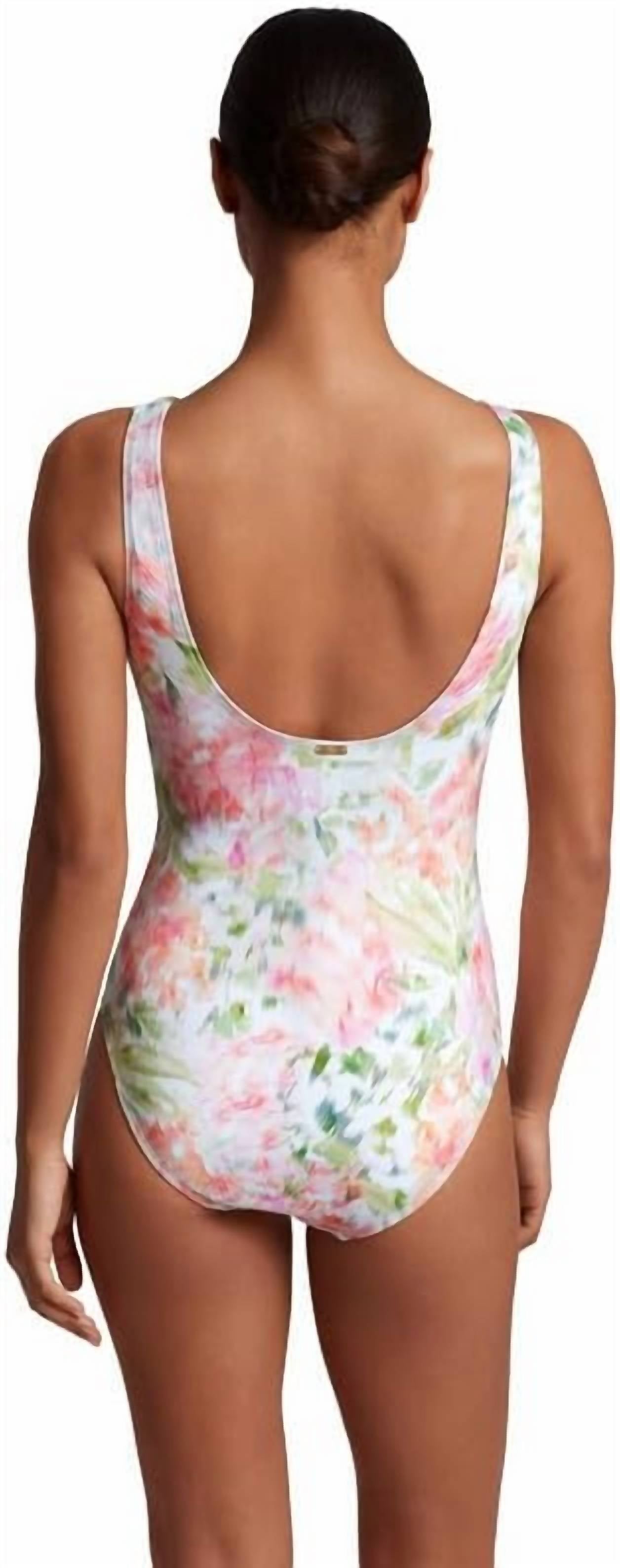 Ralph Lauren - Ruffle Floral Print One Piece Swimsuit
