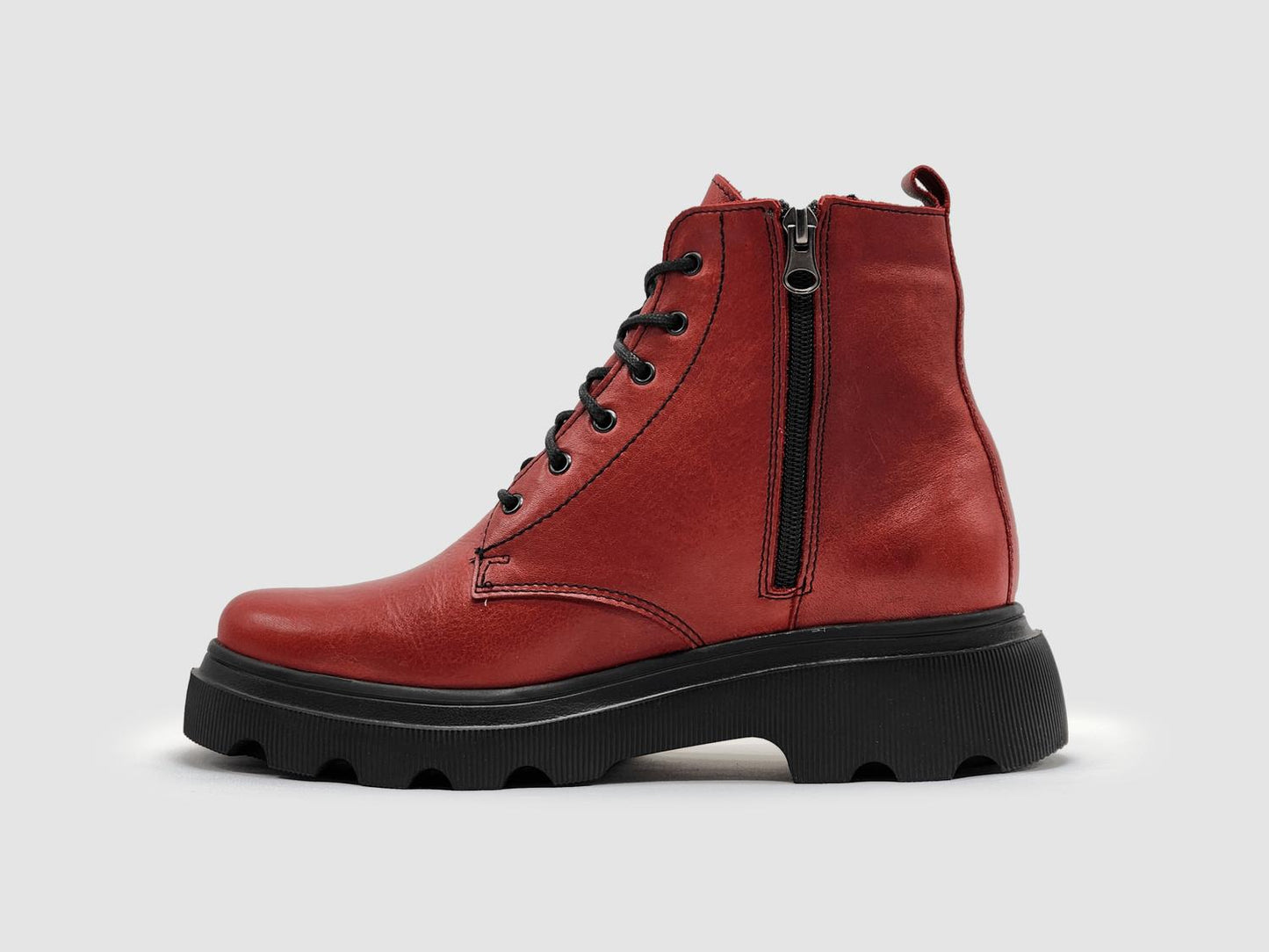 Kcr Group - Women's Modern Lined Zip-up Leather Boots