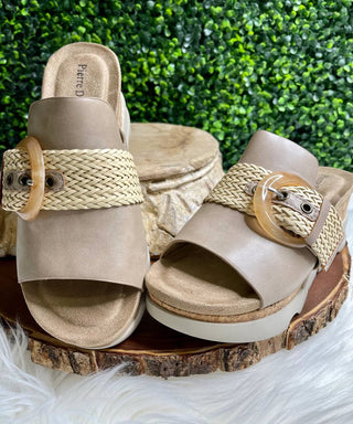 Pierre Dumas - Hit-9 Wedge Slide Sandal With Buckle