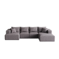 Modern Upholstered Sectional Boneless Couch Set