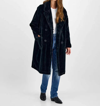 Joujou - Juniors Faux Fur Double Breasted Coat