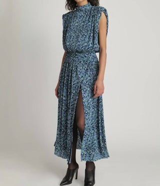 Sabina Musayev - Solange Flora Pleated Maxi Dress