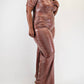 The Curve La - Plus Size Animal Print Collared Front Zipper Jumpsuit