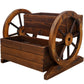 Wooden Wagon Planter Box with Wheels
