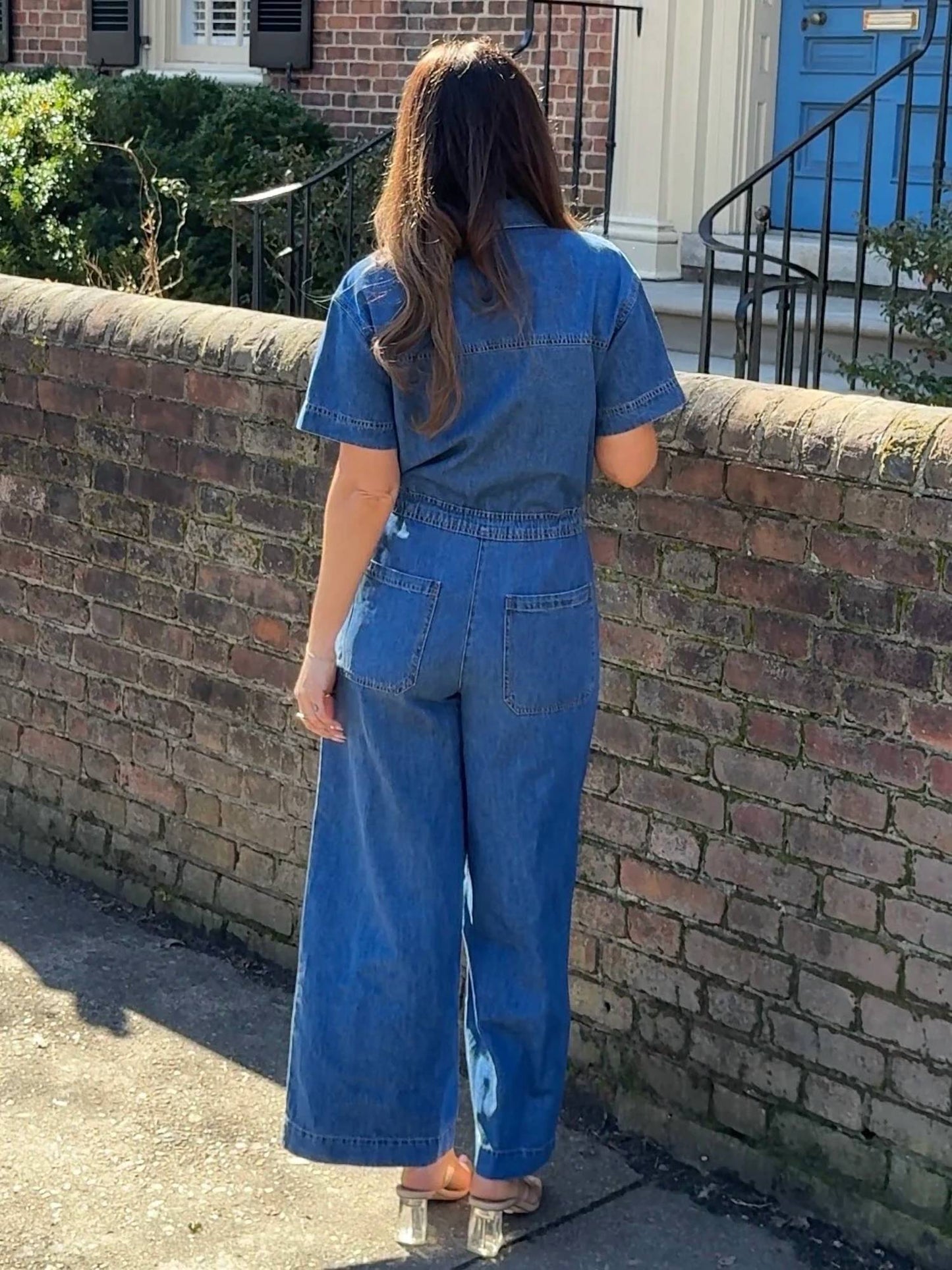 Z Supply - Elsie Denim Short Sleeve Jumpsuit