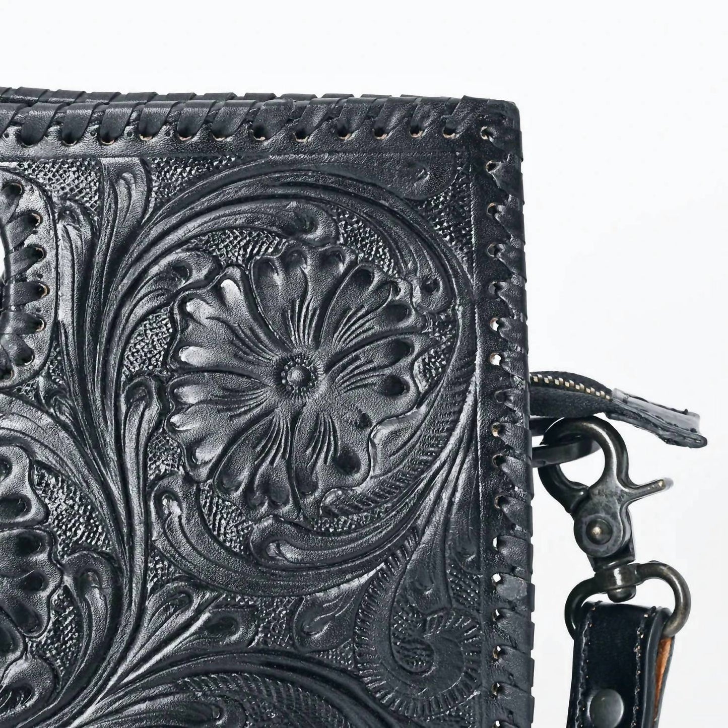 American Darling - Women's Hand-tooled Genuine Leather Clutch Bag