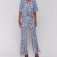 Charlie B - Twist Front Printed V Neck Top