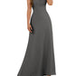Sorella Vita - Simple V-Neckline Bridesmaid Dress with Floor-Length Skirt