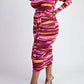 The Curve La - Plus Size Knit Long Sleeve Midi Dress With Self-tie Belt