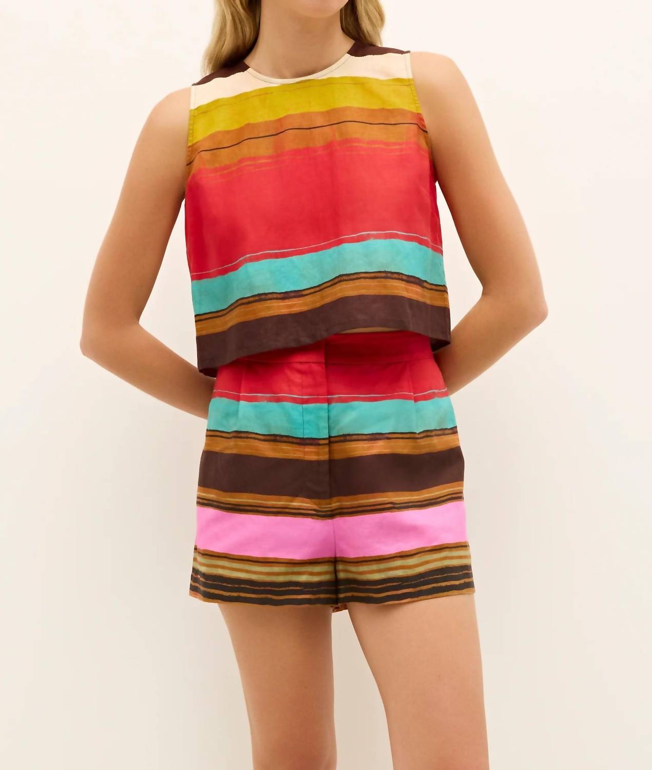 Marie Oliver - Fallon Crew Neck Sleeveless Top