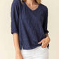Habitat - Cascade Cotton Elbow Sleeve Top