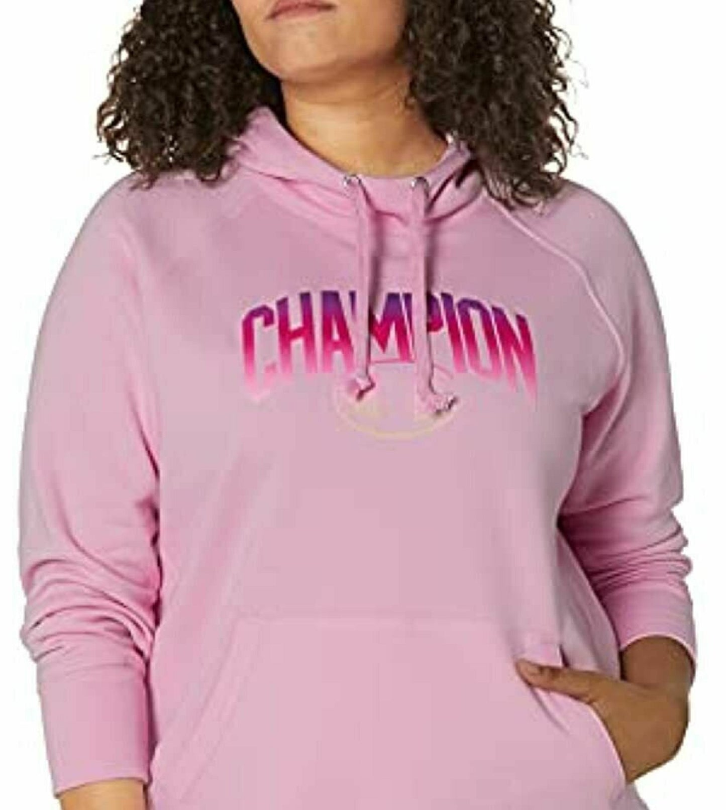 Champion Women's Powerblend Graphic Hoodie Purple Size 2X